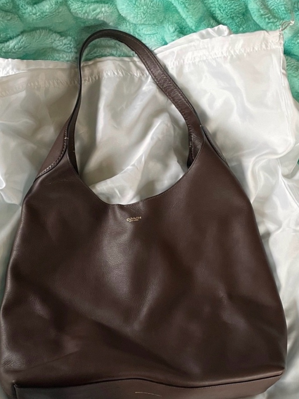 Coach Brooklyn 39 in Maple: Brown Leather Hobo Shoulder Bag